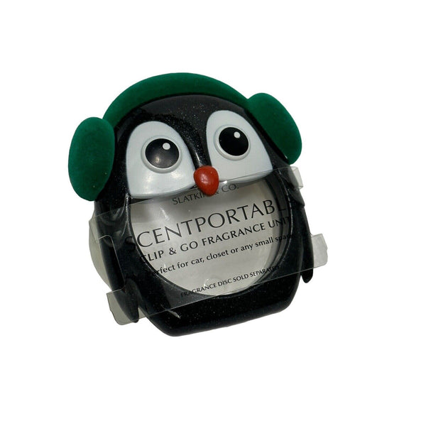 Bath & Body Works Penguin Green Earmuffs Scentportable VISOR CLIP Car Fragrance