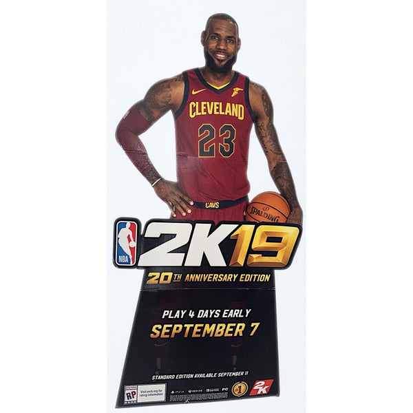 LeBron James NBA 2K19 20th Anniversary Promo Standee Cardboard Display 80” Rare