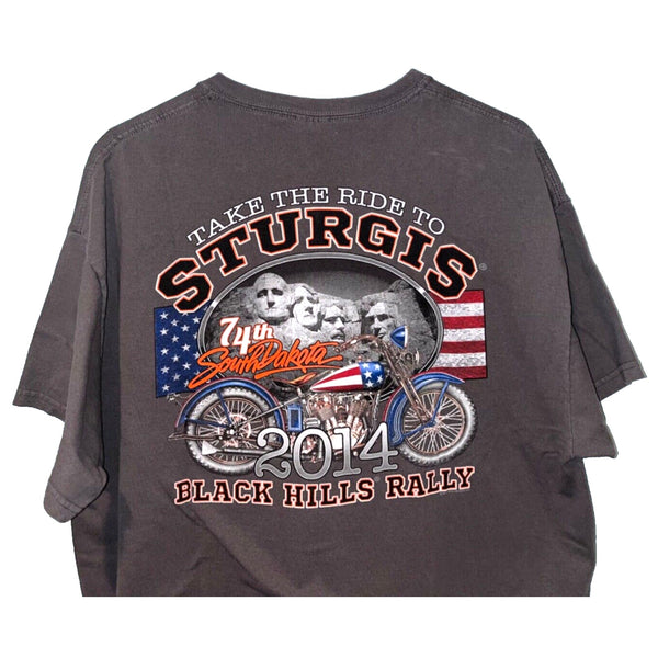Sturgis 2014 Black Hills Motorcycle Rally Size XL T-shirt Mount Rushmore USA