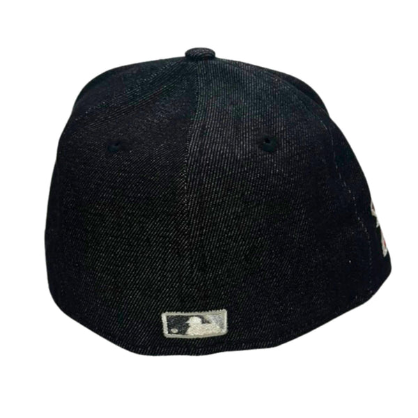 New York Yankees Denim Hat Baseball New Era 59FIFTY Cap 1999 World Series Size 7