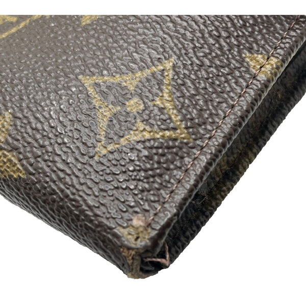 Louis Vuitton Monogram Vintage Long Bifold Clutch Wallet USA Made Cowhide Leathe