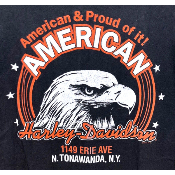 Harley Davidson American And Proud Of It Eagle New York XL Biker T Shirt Tee