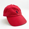 Polo Ralph Lauren Red Strapback Hat Black Pony Logo Adjustable Dad Cap Cotton
