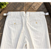 Polo Ralph Lauren Cream Linen Cotton Pinstripe Pleated Trousers Pants 34x32