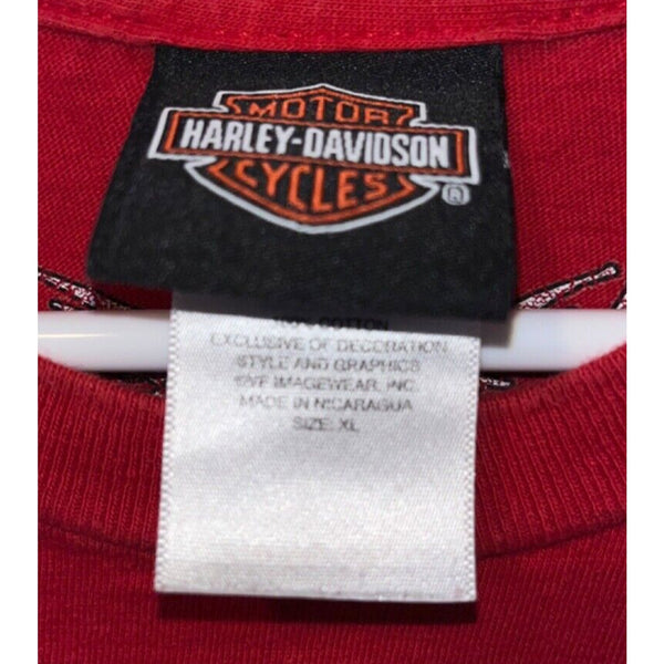 Harley Davidson Davenport Iowa Patriotic Skull XL Rare Biker T Shirt Tee