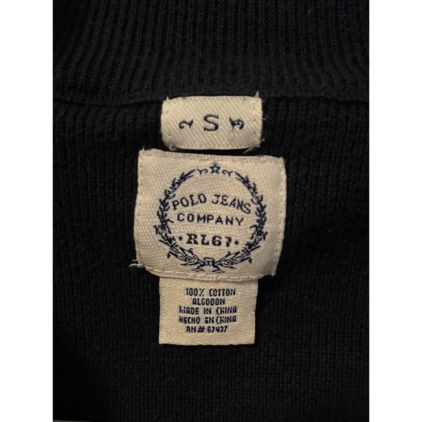 Ralph Lauren Polo Jeans Co RL67 Sweater Women S 1/4 Zip Mock Neck Vtg