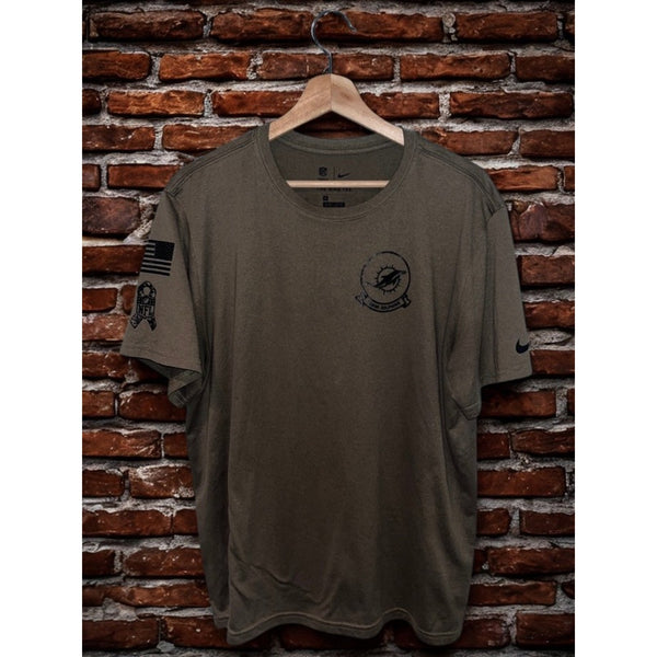 Miami Dolphins Nike 2019 Salute To Service Dri-FIT T-Shirt XL Olive NFL Tee