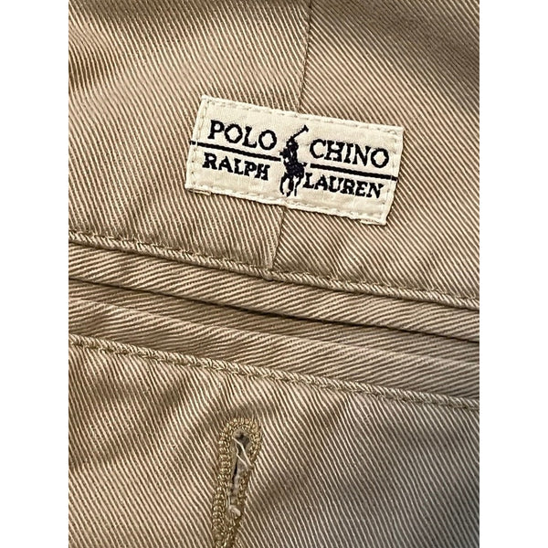 Polo Ralph Lauren Polo Chino Pants Mens 40x30 Beige Classic Fit Pleated Cotton