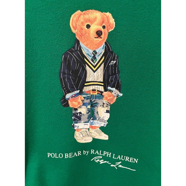 Polo Ralph Lauren Polo Bear Rugby Hoodie 2XLT Green Colorblock Fleece NWOT