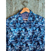 Robert Graham Blue Floral Shirt Mens M Flip Cuff Geometric Button Down EUC