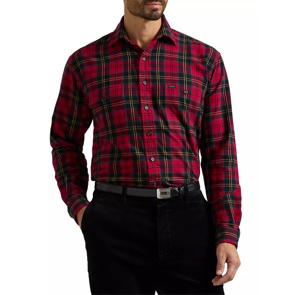 Polo Ralph Lauren Tartan Flannel Oxford Sport Work Shirt Red Black Mens 3XB EUC