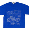 Harley Davidson Portsmouth, Virginia Marines Blueprint XL Rare Biker T Shirt Tee