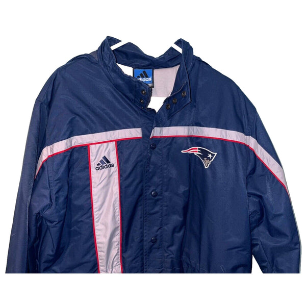 New England Patriots Adidas Hooded Full Zip Jacket Men’s M Vintage NFL