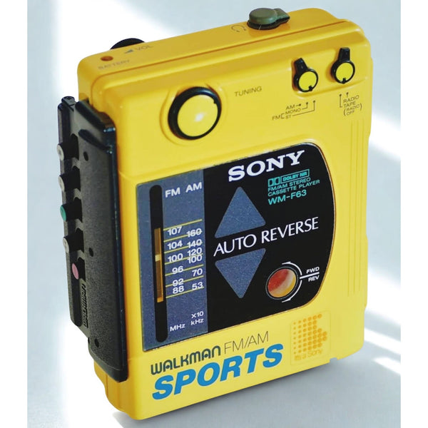 Sony WM-F73 1986 Sports Walkman Yellow Cassette Player FM/AM Tested