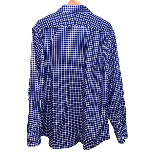 Charles Tyrwhitt Dress Shirt Non Iron Slim Fit Cotton Check Men's Sz. XL