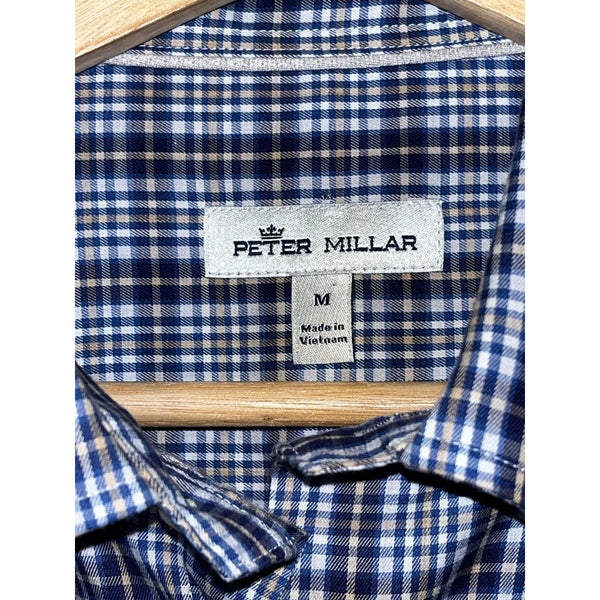 Peter Millar Crown Summer Comfort Applecrest Performance Tattersall Shirt M EUC