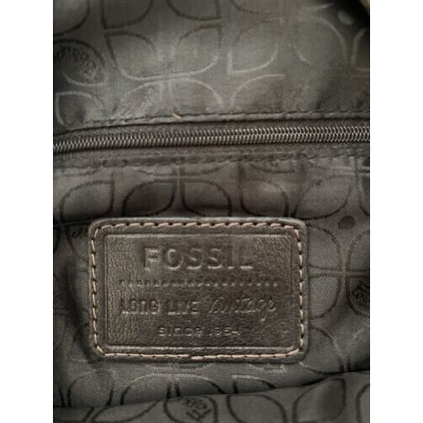 Fossil Large Leather Bucket Shoulder Bag Vintage EUC