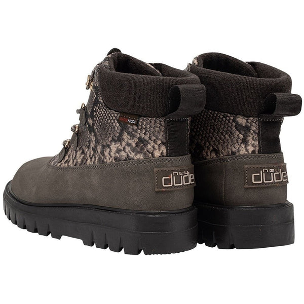 Hey Dude Tonya Eco Shield Womens Boots Shoes Booties Sz 11 Camo Snake NWT