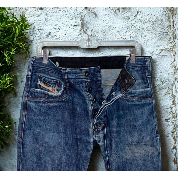 Diesel Timmen 008GE Jeans W31 L34 Button Fly Straight Fit Y2K Studded