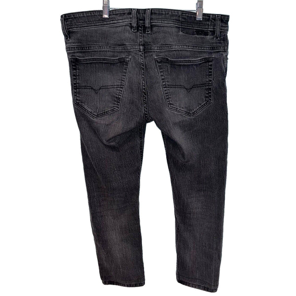 Diesel Jeans Mens 33x32 Dark Wash Thommer-C Slim Skinny Distressed