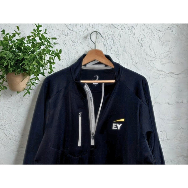 Zero Restriction Z500 Tour Series 1/4 Zip L NWOT Black Ernst & Young EY Logo $185