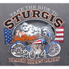 Sturgis 2014 Black Hills Motorcycle Rally Size XL T-shirt Mount Rushmore USA