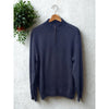Charles Tyrwhitt Merino Wool 1/4 Zip Sweater Mens Large Blue Lightweight (Flaw)