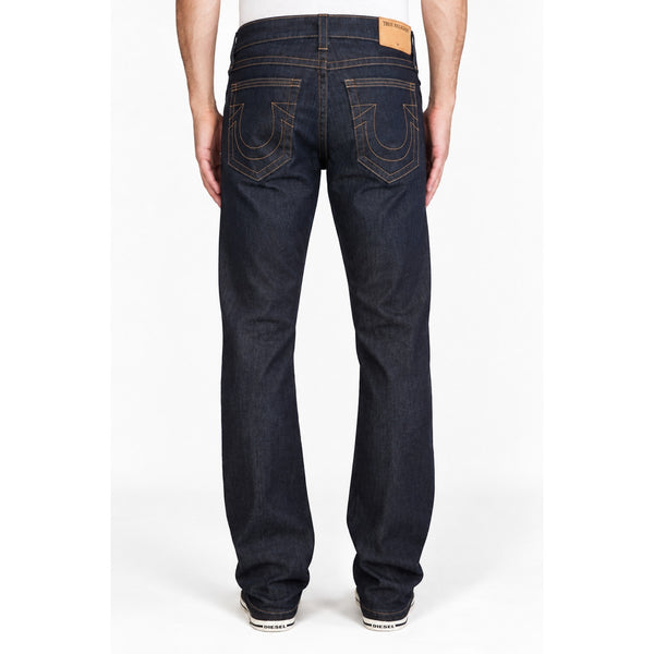 True Religion Ricky Straight Jeans Wanted Man Dark Wash Men's 42x34 Stretch USA