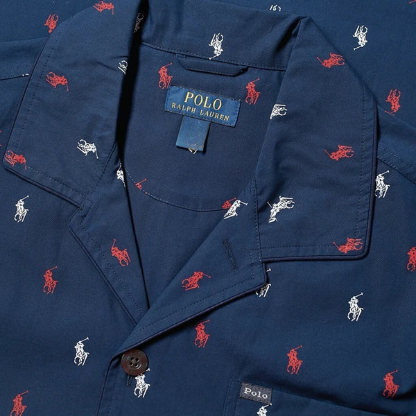 Polo Ralph Lauren Allover Pony Short-Sleeve Pajama Top Sz. L