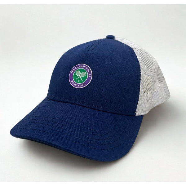 Wimbledon Championships Trucker Hat Navy Mesh Strapback Tennis Cap OSFM EUC