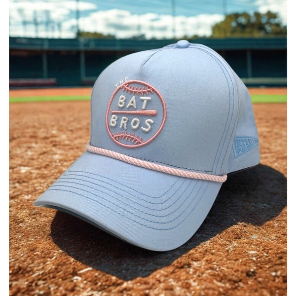 Bat Bros Baseballism Five Panel Snapback Hat Light Blue Rare EUC
