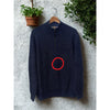 Ermenegildo Zegna Cashmere 1/4 Zip Sweater Navy Blue L 52 Made in Italy (Flaw)