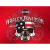 Harley Davidson Davenport Iowa Patriotic Skull XL Rare Biker T Shirt Tee