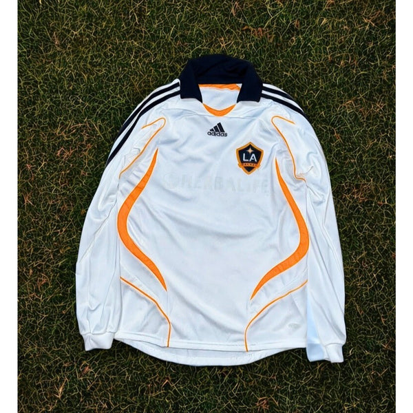David Beckham #23 Los Angeles Galaxy Jersey M 2007/08 Adidas MLS Long Sleeve