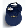 Polo Ralph Lauren P-Wing Foot Navy Adjustable Hat Leather Strap EUC Rare