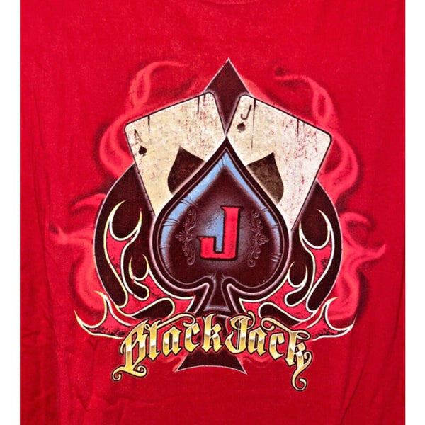 Black Jack Fifth Sun Ace & Jack of Spades 4XL Biker T Shirt Rare