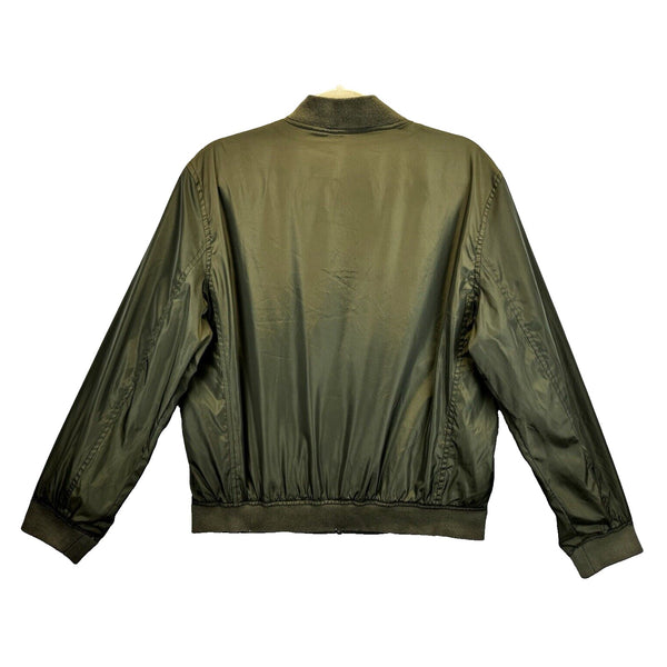 American Eagle Outfitters Men’s LT Olive Green Bomber Jacket Technical Outerwear