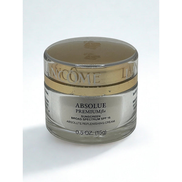 Lancome Absolue Premium ßx Sunscreen SPF 15 Replenishing Cream Travel Size 0.5oz