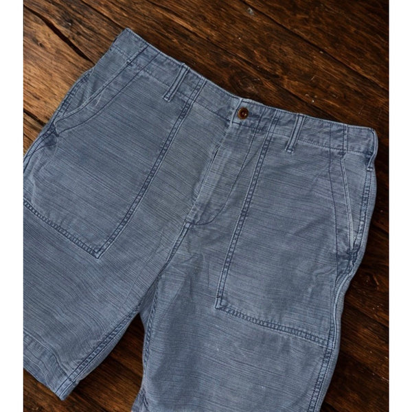 Outerknown Voyager Utility Shorts Mens 32 Blue Organic Cotton Military Casual