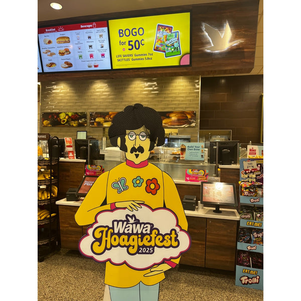 WAWA Hoagiefest Store Display Hoagieman Beatles John Lennon Standee 2025