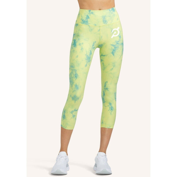 Peloton Cadent Capri Womens Cropped Leggings Tie Dye Neon NWT Size XS