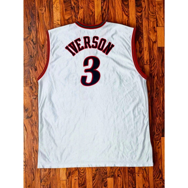 Philadelphia 76ers Allen Iverson #3 Champion Jersey 3XL 56 VTG Authentic