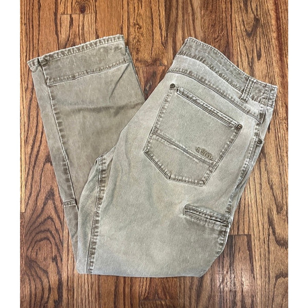 Kuhl Rydr Pants Mens 38x30 Sunfaded Patina Dye Canvas Gorpcore Outdoor Work