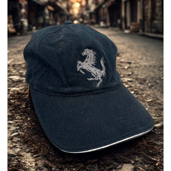 Ferrari Prancing Horse Strapback Hat Adjustable Buckle Cap Authentic Vintage