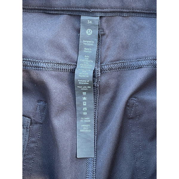 Lululemon ABC Slim-Fit Trouser Warpstreme Black Men’s 34x34 NWOT 5 Pocket