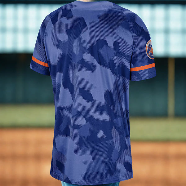 New York Mets Nike Royal Blue Camo Dri-Fit Jersey Men’s 2XL MLB NWOT Rare
