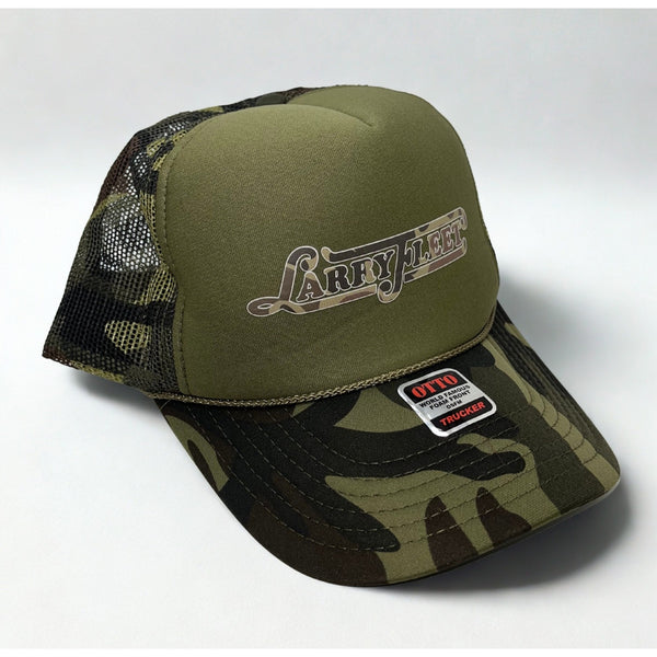 Larry Fleet Camo Otto Trucker Hat OSFM Country Singer Merch NWT