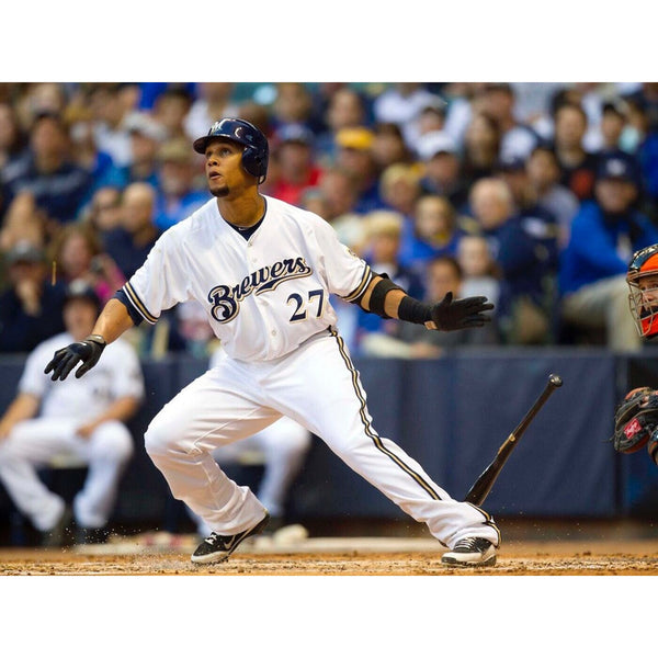 Carlos Gomez MLB 2015 Panini Prizm Auto Autograph Card #3