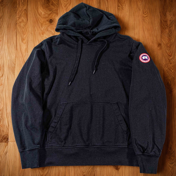 Canada Goose Huron Hoodie Black Medium Made In Italy Luxury Designer Pullover