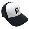 Peloton Adjustable Workout Logo Unisex Adult White Black Mesh Snapback Hat Cap